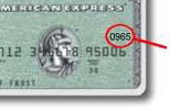 The CVV2 is shown as 4 digits on the front of the card.