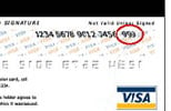 The CVV2 is shown as 3 digits after the credit card number on the back of the card.