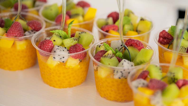 woman entering to win gift basket